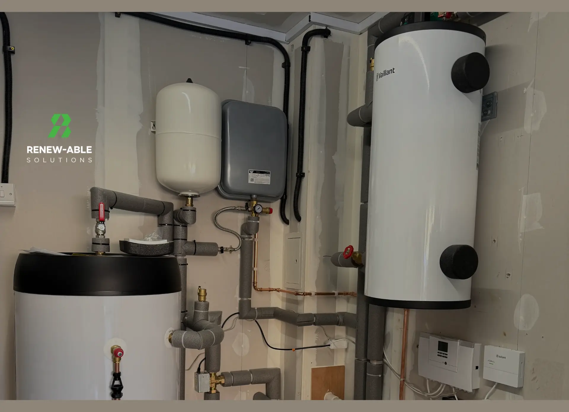 Air source heat pump installed at a Scottish property