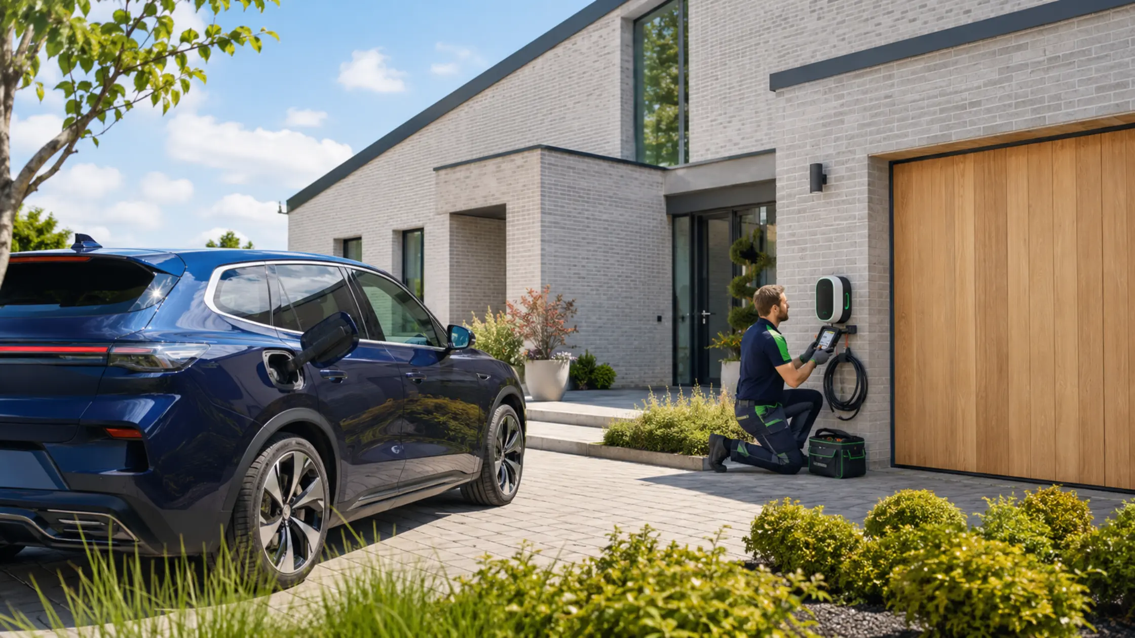 Smart EV charger installation for a home or business in Scotland